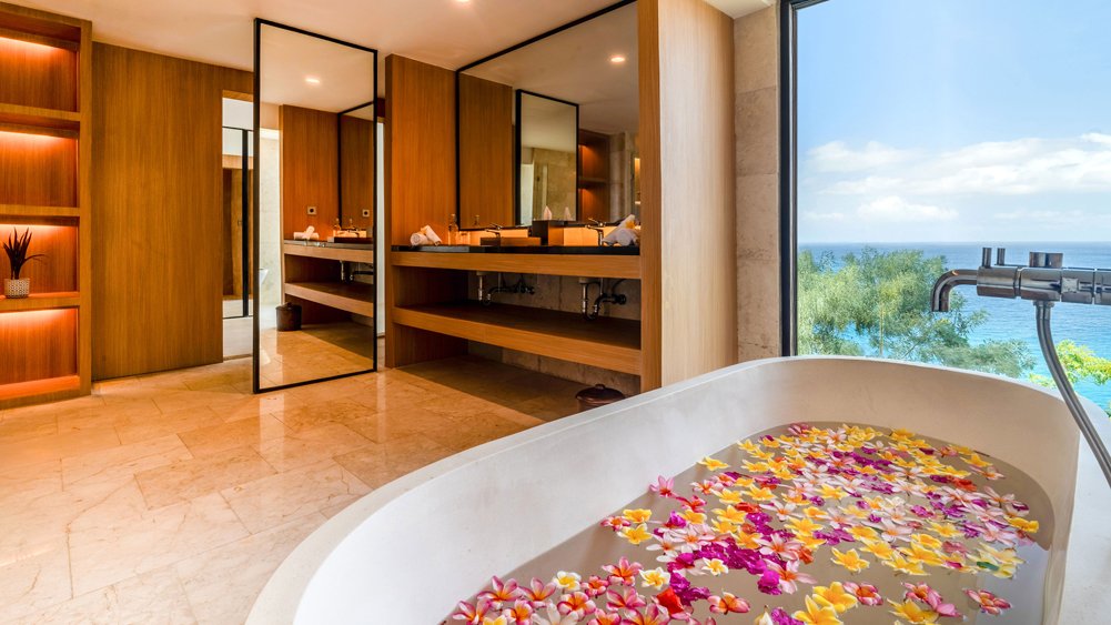 Elite Havens - Villa Kukenan - Lombok Indonesia - Guest bedroom ensuite with ocean view